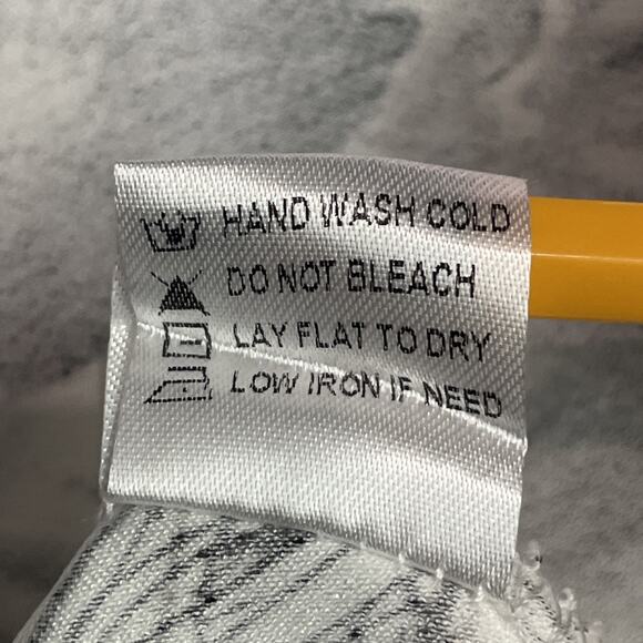 NWT Fleur De Lis Womens Med Top Oversized Black & White Flowy Lagenlook Pocket - Picture 9 of 11